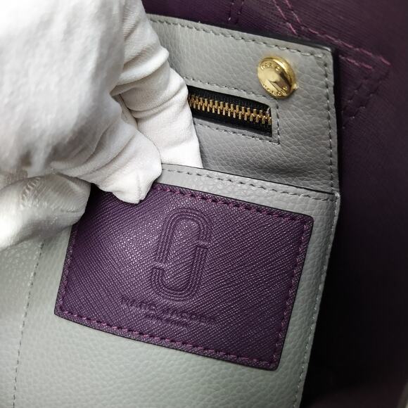 Marc Jacobs Women`s The Editor Griffin Rock Grey Zipper Satchel Shoulder Bag - Picture 12 of 16